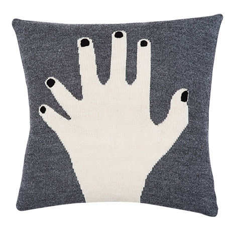 Fancy Finger Pillow Case (Grey)